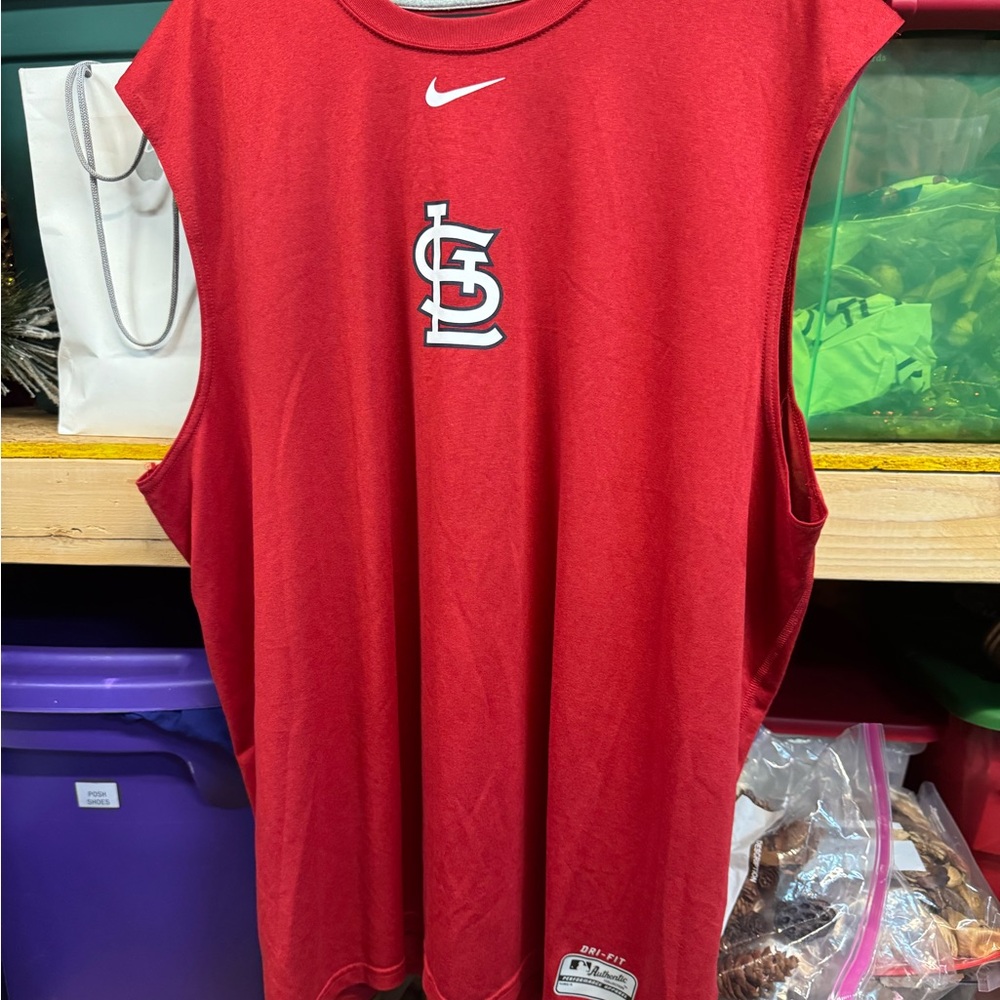 Nike Red Sleeveless Athletic Shirt